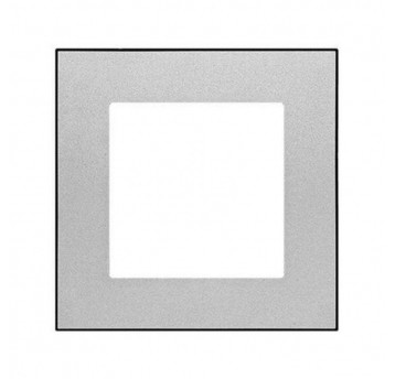 Simon55 Ramka 1-krotna DUO alu/czarna TRD1.149/143