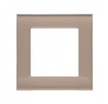 Simon55 Ramka 1-krotna Nature Szkło mrożone beżowe