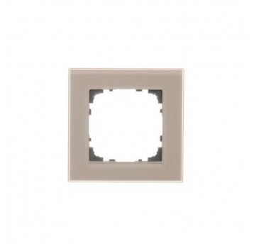 Simon55 Ramka 1-krotna Nature Szkło mrożone biała