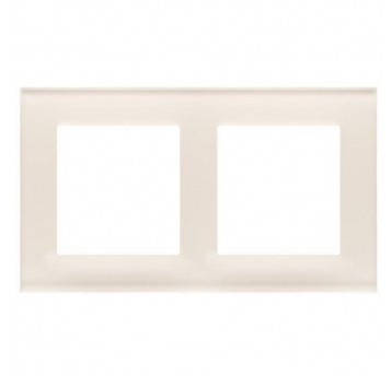 Simon55 Ramka 2-krotna Nature Szkło mrożone kremow