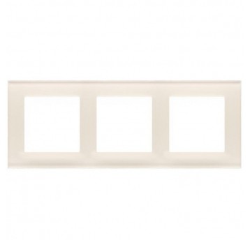 Simon55 Ramka 3-krotna Nature Szkło mrożone kremow