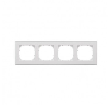 Simon55 Ramka 4-krotna DUO biała/złota TRD4.166/11