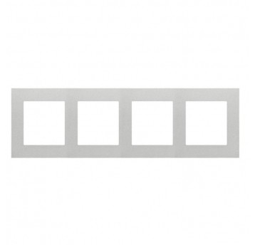 Simon55 Ramka 4-krotna LINE Aluminium mat TR4/143