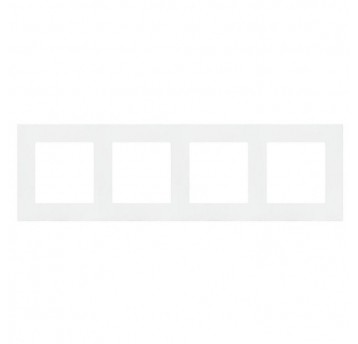 Simon55 Ramka 4-krotna LINE Biały mat TR4/111