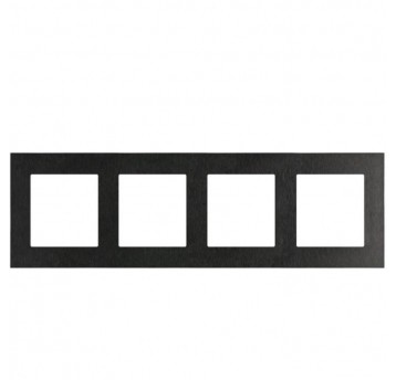 Simon55 Ramka 4-krotna Nature INOX czarny