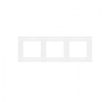 Simon55 Ramka 4-krotna Nature Szkło mrożone białe