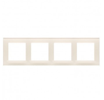 Simon55 Ramka 4-krotna Nature Szkło mrożone kremow