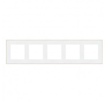 Simon55 Ramka 5-krotna DUO biała/złota TRD5.166/11