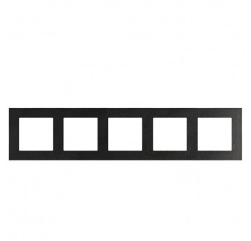 Simon55 Ramka 5-krotna Nature INOX czarny