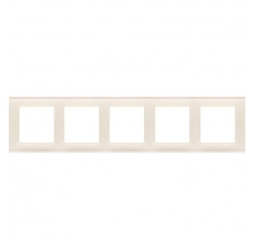 Simon55 Ramka 5-krotna Nature Szkło mrożone kremow
