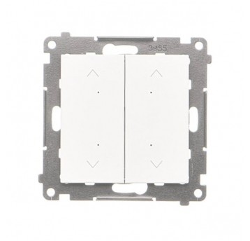 Simon55 Sterownik przyciskowy SHUTTER roletowy bia