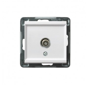 SONATA Gniazdo antenowe typu F poj. biały mat