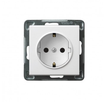 SONATA Gniazdo pojedyńcze Z/U biały mat