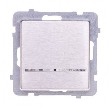 SONATA Łącznik poj. z podświetleniem stal inox