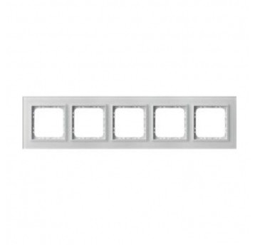 SONATA TOUCH Ramka pięciokrotna białe szkło szron