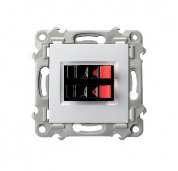 Szafir Gniazdo głośnikowe podwój.GG-2Z/m/00 białe