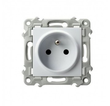 Szafir Gniazdo poj.z uziemieniem GP-1ZZ/m/00 biały