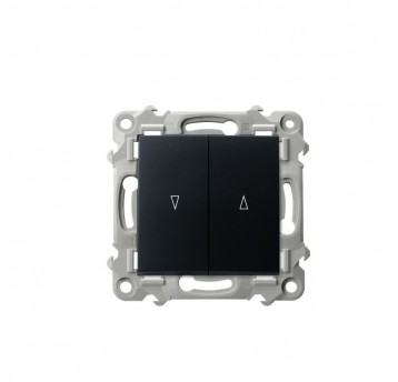 SZAFIR Przycisk żaluzjowy czarny metalik