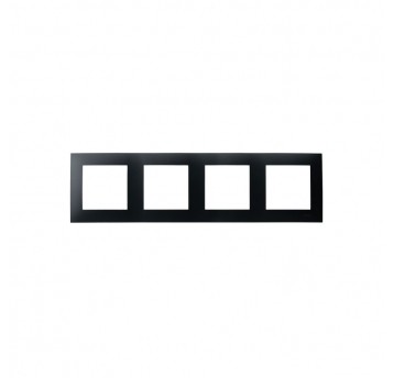 SZAFIR Ramka poczwórna czarny metalik