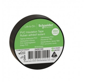 Taśma izolacyjna 19mm 20m CZARNA