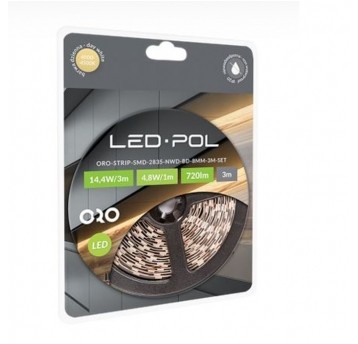 Taśma LED ORO STRIP + zasilacz 12V IP20 3m DW