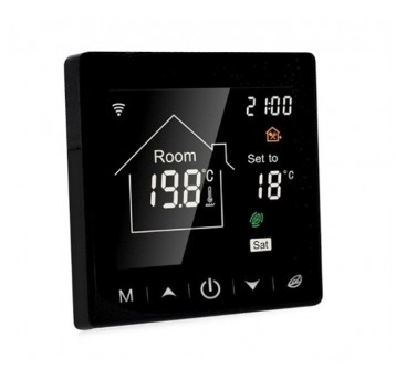 Termostat pokojowy, cyfrowy LCD WIFI Czarny M2