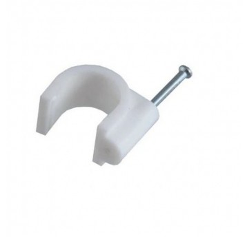 Uchwyt kablowy z gwoździem FLOP-12mm czar (100szt)