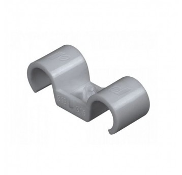 Uchwyt plastikowy podwójny 16mm do rurek RAWLPLUG