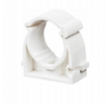 Uchwyt zamykany UZ-25 do montażu rur 25mm biały
