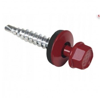 Wkręt farmer 4.8x35 mm z podkładką RAL 3005