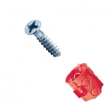 Wkręt osprzętowy do puszek dł. 16mm W16 - 100szt.