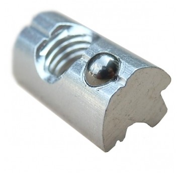 Wpust przesuwny alum. z kulką na śrubę M8