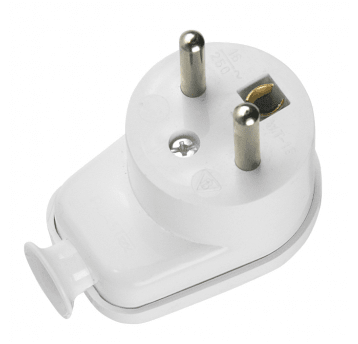 Wtyczka kątowa WB-6 2P+Z 16A biała 230V