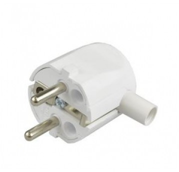 Wtyczka kątowa WT-20 2P+Z 16A biała UNISCHUKO