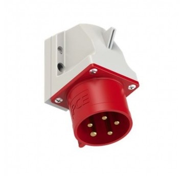 Wtyczka odbiornikowa 32A 5P 400V czerwona IP44