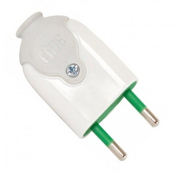 Wtyczka płaska biała