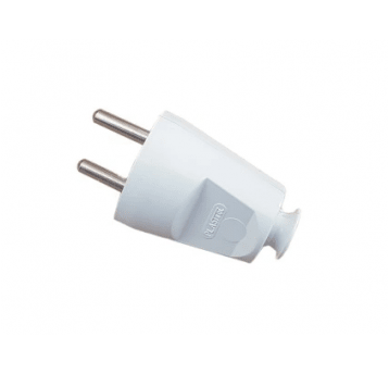 Wtyczka prosta 2P+Z 16A biała WT30