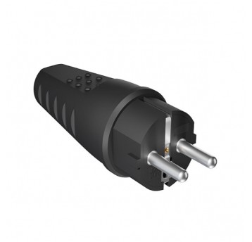 Wtyczka prosta czarna WT-54 PR 16A 220-240V