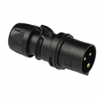 Wtyczka przenośna 32A 3P 400V czarna IP44 SHARK