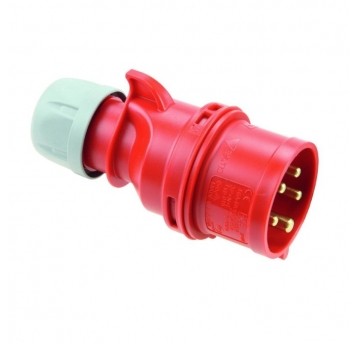 Wtyczka siłowa 16A 5P 400V czerwone IP44 SHARK