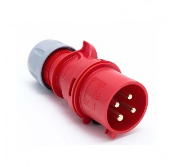Wtyczka siłowa 32A 4P 400V SHARK czerwone IP44 PCE