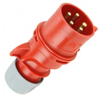 Wtyczka siłowa przenośna 32A 5P 400V SHARK czerwo