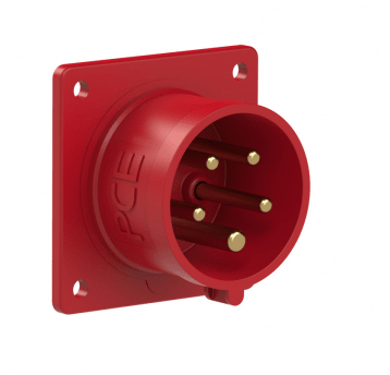 Wtyczka siłowa tablicowa 16A 5P 400V IP44 czerwona