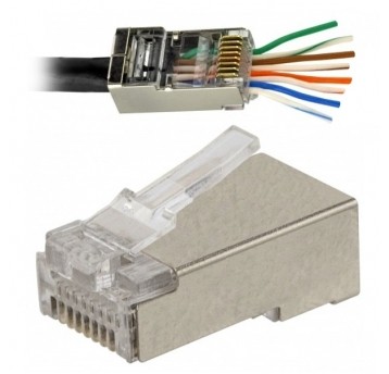 Wtyk RJ45 kat.5e przelotowy 8P8C LAN ekranowany