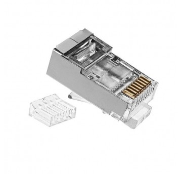 Wtyk RJ45 kat.6 STP - ekranowany, z prowadnicą