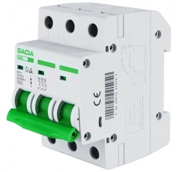 Wyłącznik nadprądowy GACIA B16A 3P 6kA 16A