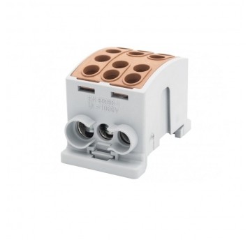 Zacisk HLK 100A-3 (1x25,2x16) - brązowy