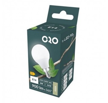 Żarówka LED ORO TOTO 8W/840 E14 G45 kulka