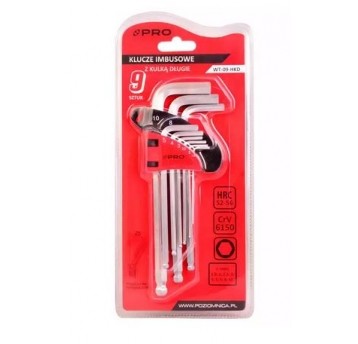 Zestaw 9 szt. kluczy hex WT-09-HKD