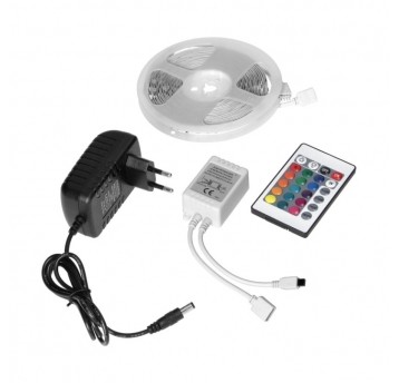 Zestaw taśma LED RGB 12V 7,2W/m 5m